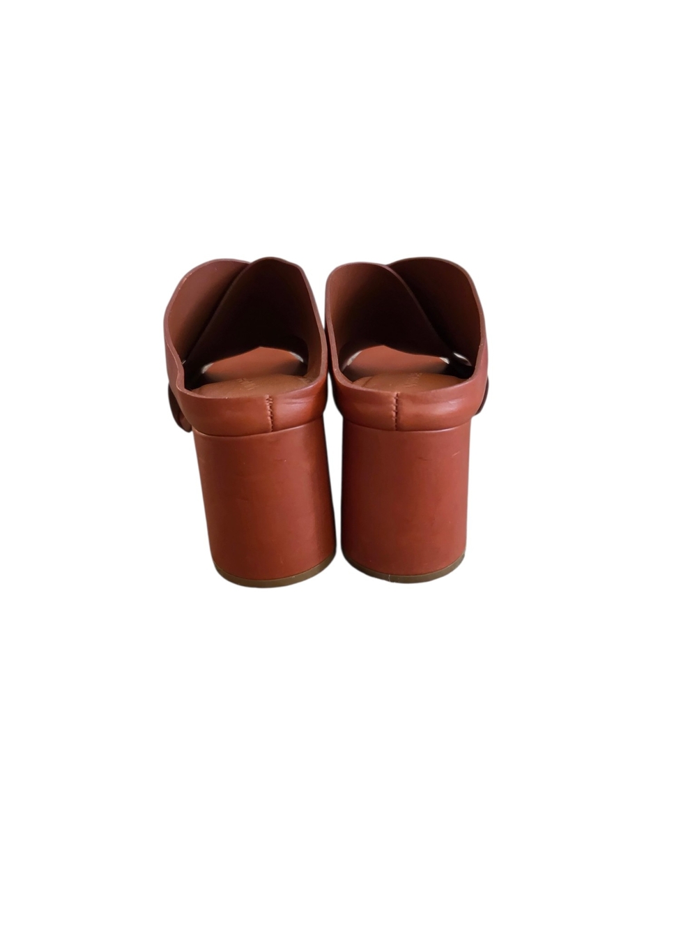 Vince Tan Leather Crisscross Mule with Block Heel - Picture 3 of 9